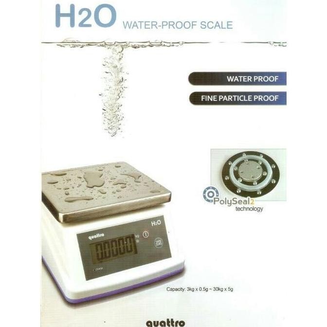 Timbangan Digital Quattro H2O Waterproof Anti Air 3kg 6kg 15kg 30kg