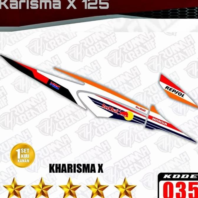 Decal Sticker Striping Variasi Karisma X 125 R & Karisma X 125D Repsol Diskon