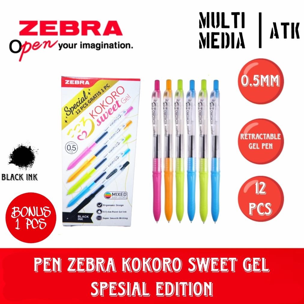 

PEN ZEBRA KOKORO SWEET GEL 0.5 12 PCS + FREE 1 PCS DiM