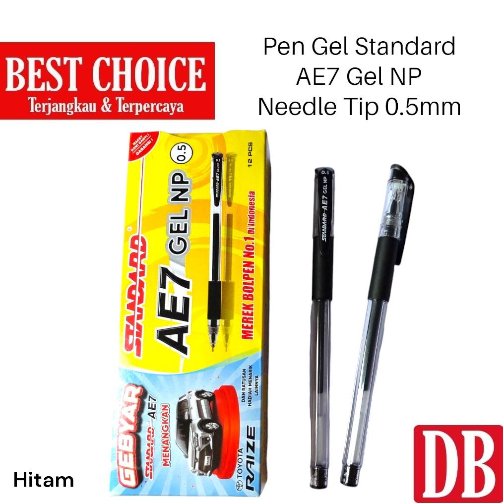 

Gel Pen / Pulpen Standard AE7 Gel NP 0.5mm Hitam (12pcs) DiM