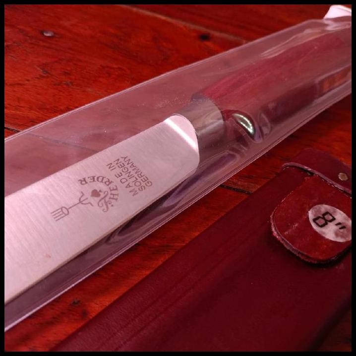 Pisau Cap Garpu F. Herder 8" Plus Sarung Original Solingen Germany