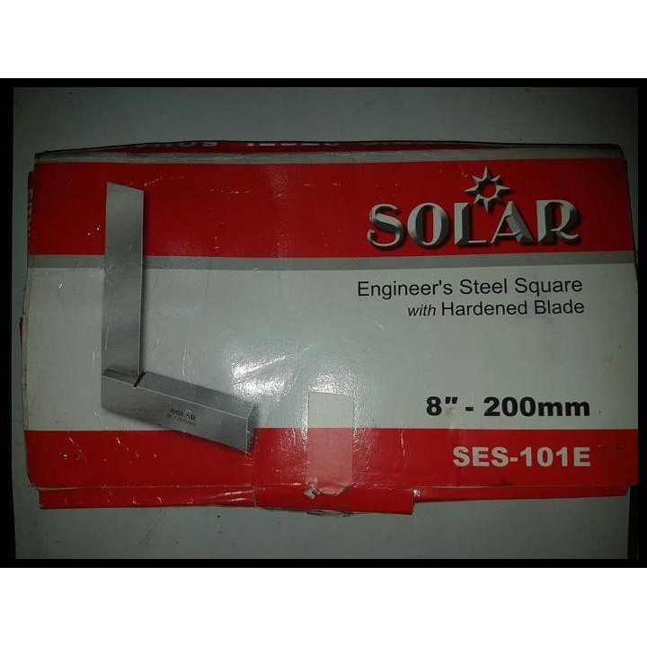 

SOLAR SES-101E Engineers Steel Square 8 inch with Hardened Blade