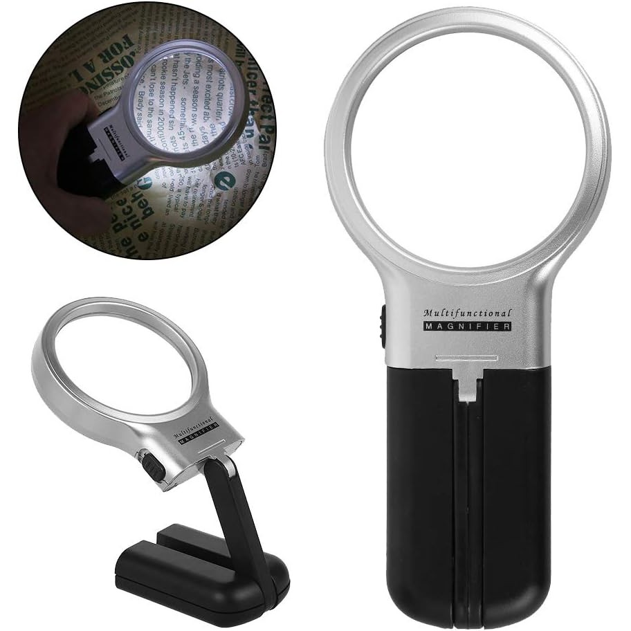 

TECNOPRO - FOX Kaca Pembesar Lipat Foldable Magnifying Glass with 2 LED 63mm 3X - TH-7006