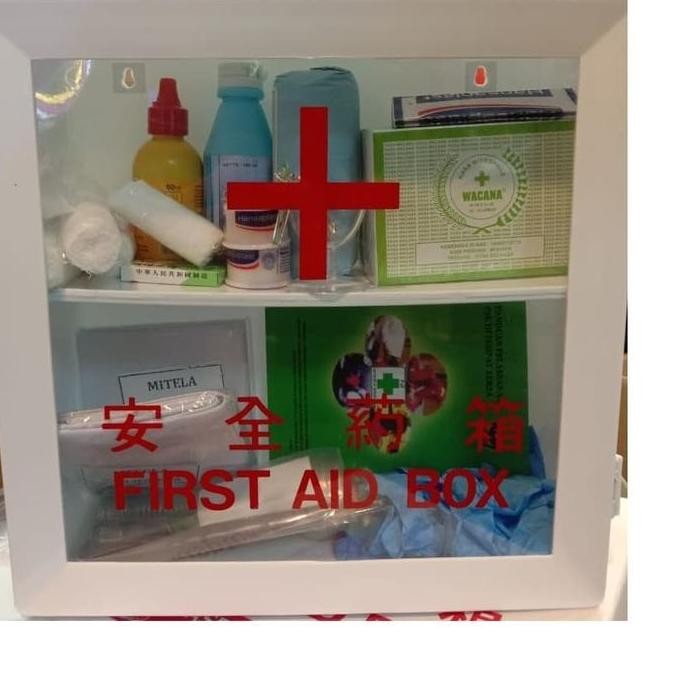 Kotak Obat P3K + Isi Lengkap Kotak p3k dinding lengkap