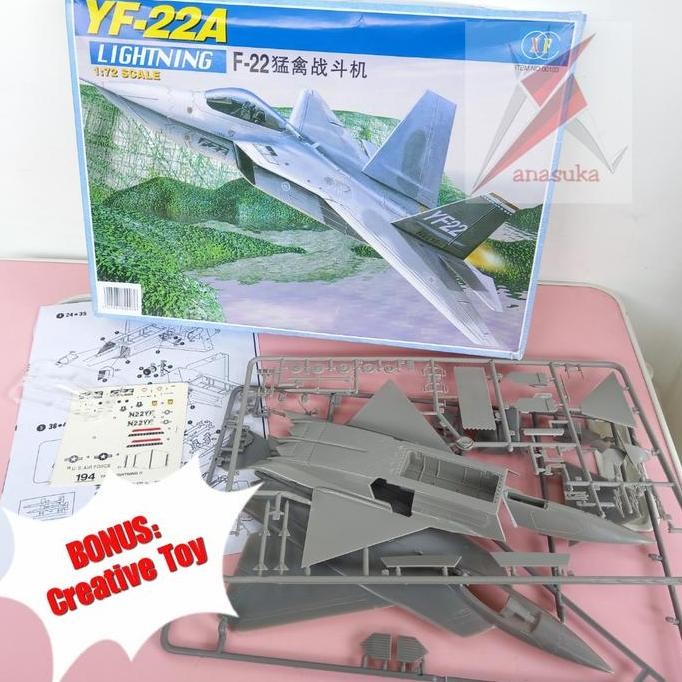 F-22 Raptor Mainan Pesawat Terbang Model kit Rakit Puzzle