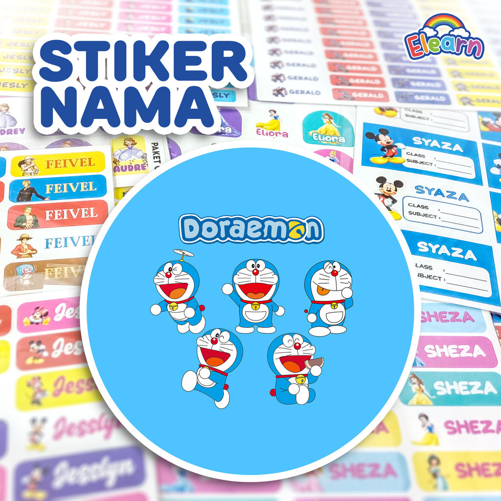 

Sticker Nama Anak Lucu/ Sticker Nama Unik/ Sticker Nama Custom Doraemon (DRM-01)