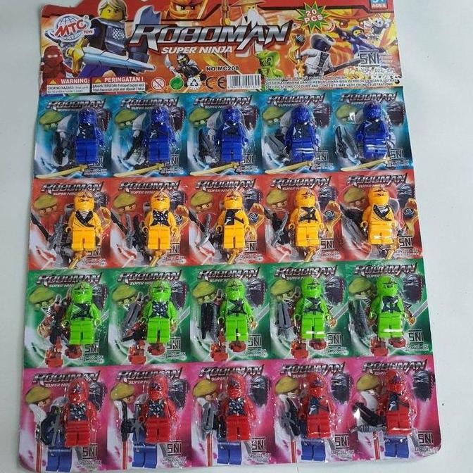 PAKET 20 PCS NINJA MTC MC 208 ROBOMAN SUPER NINJA