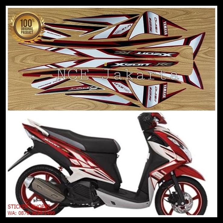 TERBARU (ORI) STIKER STRIPING MOTOR XEON RC 2013 MERAH KUALITAS ORIGINAL 