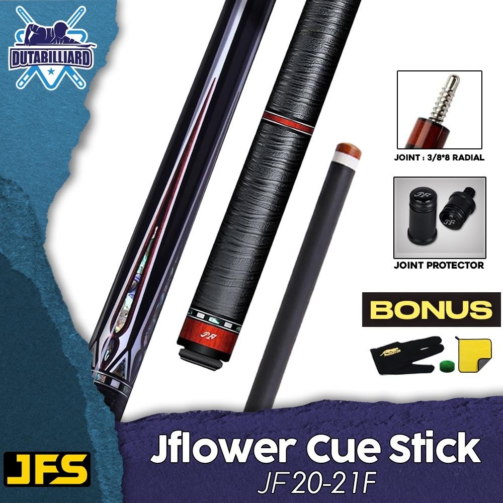 Jflowers Jf20-21F Stick Billiard Shaft Carbon Play Low Deflection 12.5Mm Ebony Wood Juma Inlay Termu