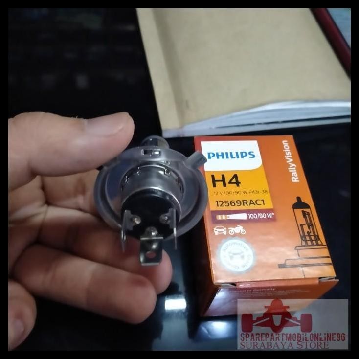 TERMURAH BOHLAM LAMPU H4 PHILIPS 12V 100/90 W 