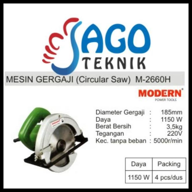 TERMURAH MESIN GERGAJI / CIRCULAR SAW / POTONG KAYU MODERN M2660H / M 2660 H 