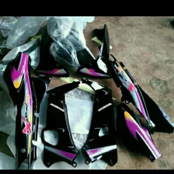 Cover Body Bodi Plus Sayap Komplit Supra X Supra Fit Lama Hitam Restock!