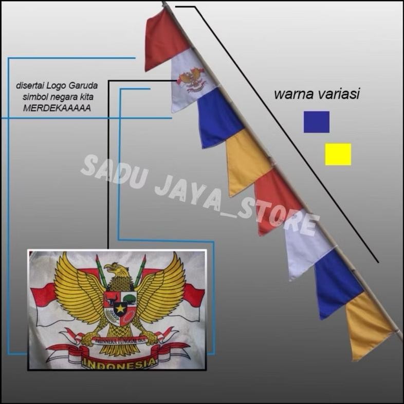Grosir Bijian 8 Mata Garuda - Bendera Umbul-Umbul - Umbul Umbul Bendera - Umbulumbul - Bendera Agust