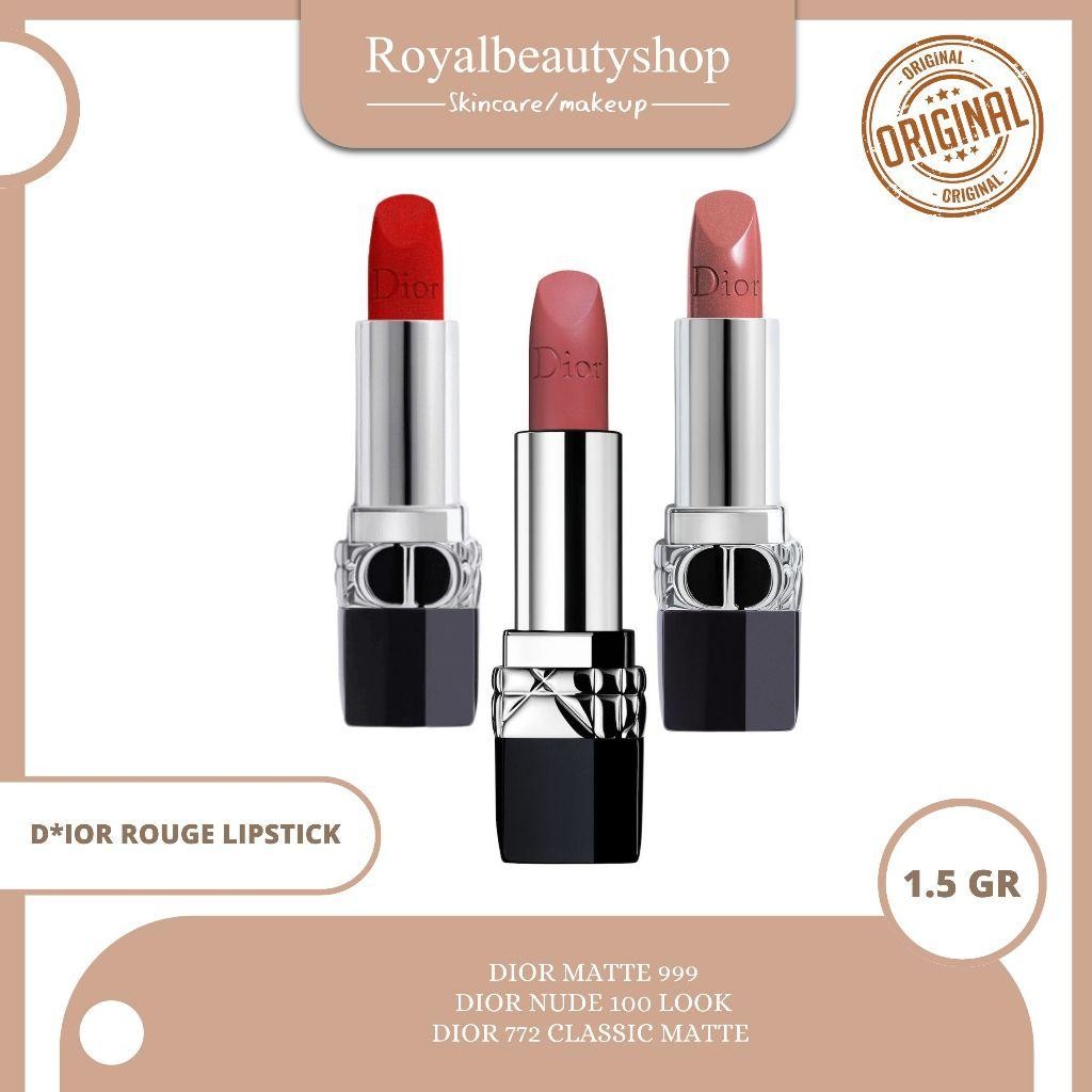Lipstick Dior Rouge Travel Size / 999 Velvet / 772 Classic Matte/ 999 Satin Terbaru Best Quality 100