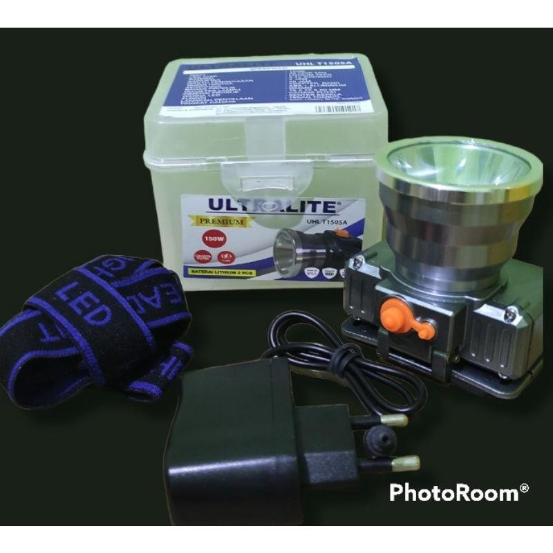 Senter Kepala Ultralite 150W Uhl T Ll Senter Cas || Cahaya Putih Terlaris Best Quality 100% Original