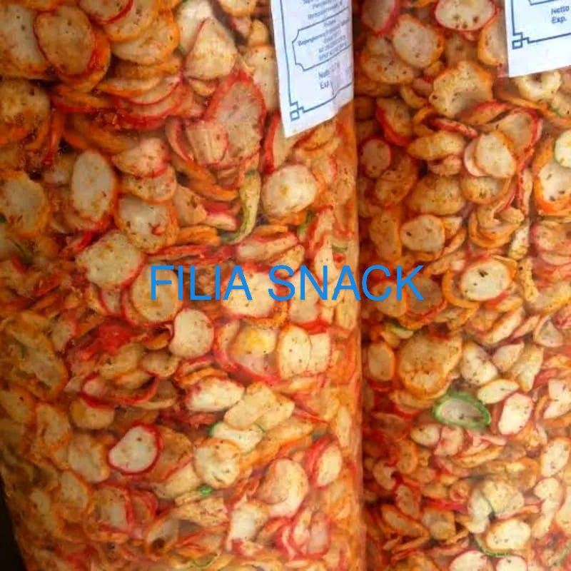 

RKM KERUPUK SEBLAK BANTAT KERING/ KERIPIK PEDAS UKURAN 1KG ( COD )