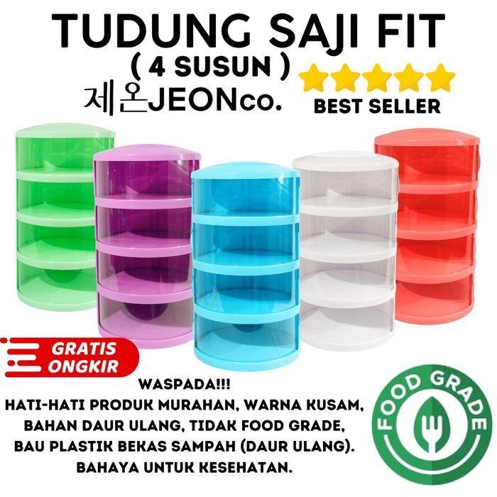 EK COD Tudung Saji FIT 4 Susun (PERLU DIRAKIT) Lebih Tebal FOOD GRADE Sudah Dirakit dan Siap Digunak