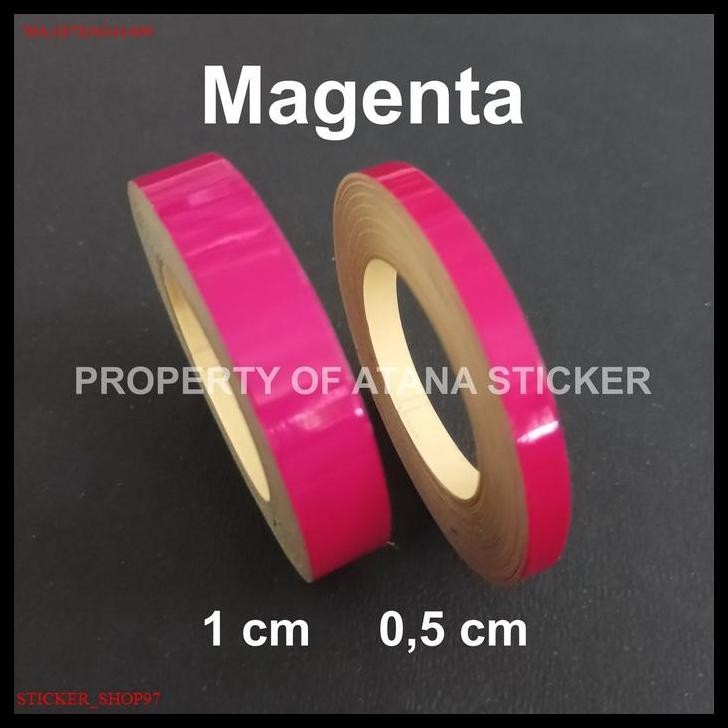 TERMURAH STIKER LIST VELG BODY SEPEDA MOTOR MATIC MOBIL MAGENTA PINK MERAH MUDA 