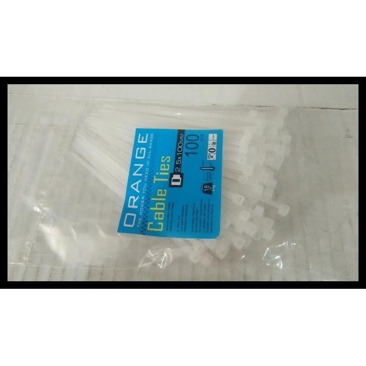 

GRATIS ONGKIR KABEL TIS TIES TALI SEROT 2.5 MM X 10 CM PUTIH 100 PCS PACK !!!