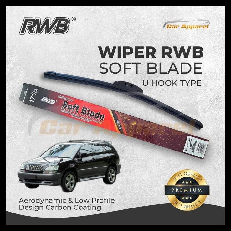 GRATIS ONGKIR WIPER RWB SOFT HARRIER GEN1 1998-2003 WINDSHIELD HARRIER GEN1 SOFT RWB 