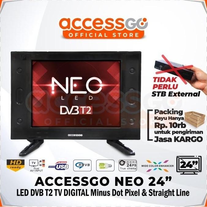 TERBARU - ACCESSGO NEO LED 24 Inch DVB T2 TV DIGITAL