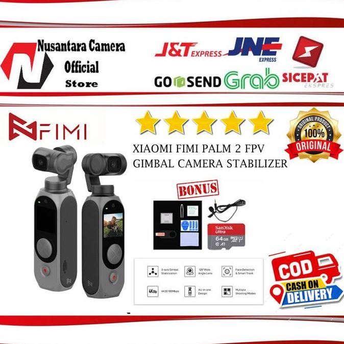 TERLARIS - XIAOMI FIMI PALM 2 Kamera 4K HD Gimbal Pocket Stabilizer _ standard