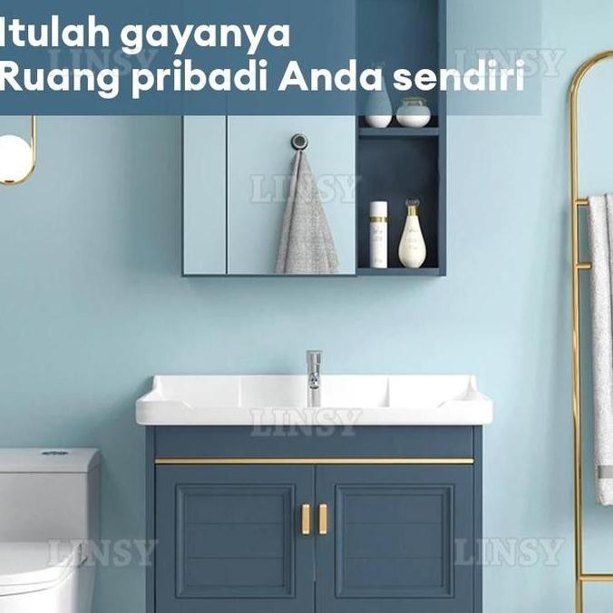 BEBAS ONGKIR - READY STOK Wastafel Kamar Mandi Wastafel Keramik Wastafel Kabinet Cermin Kamar Mandi 
