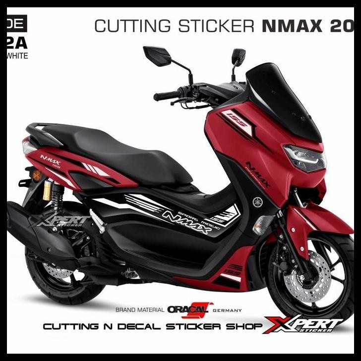 TERMURAH CUTTING STICKER NEW NMAX 2021 MERAH STICKER PUTIH HITAM 