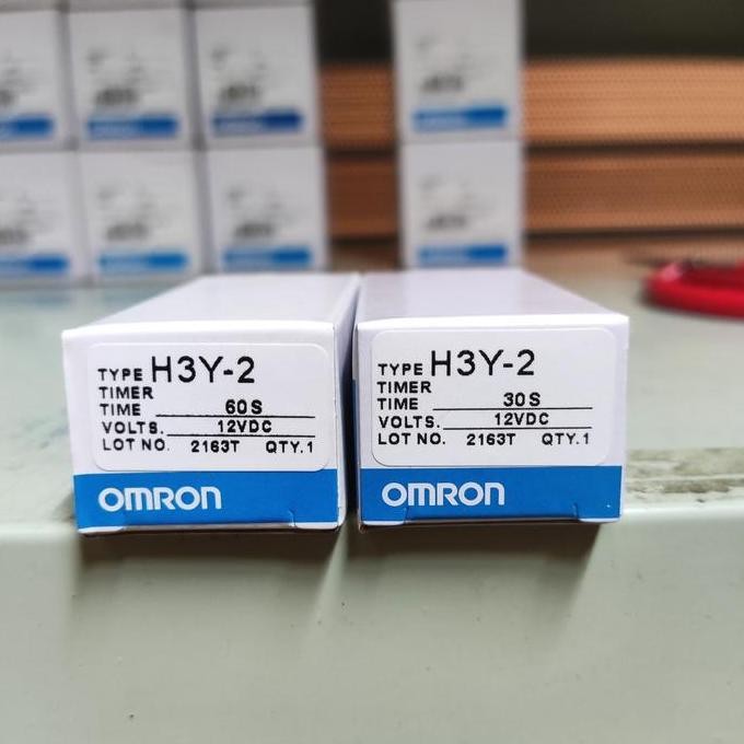 TERBARU - TIMER OMRON H3Y-2 12VDC 30S 60S / H3Y 2 12V DC 30 DETIK 60 DETIK DC12