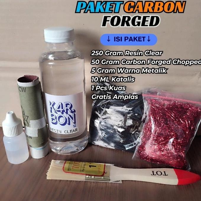Paket Carbon Forged Serat Asli Carbon Forged Plus Warna Metalik Paint