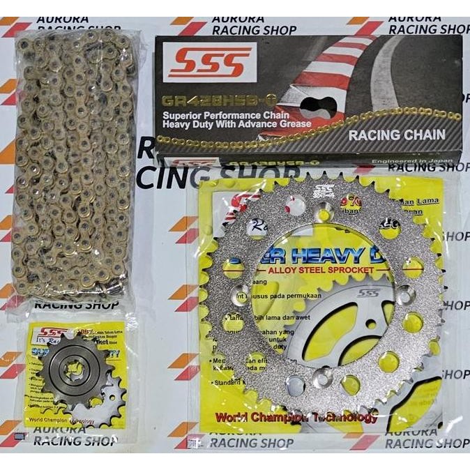 Gear Set SSS KLX 150 & Rantai SSS 428 HSBT 140 L