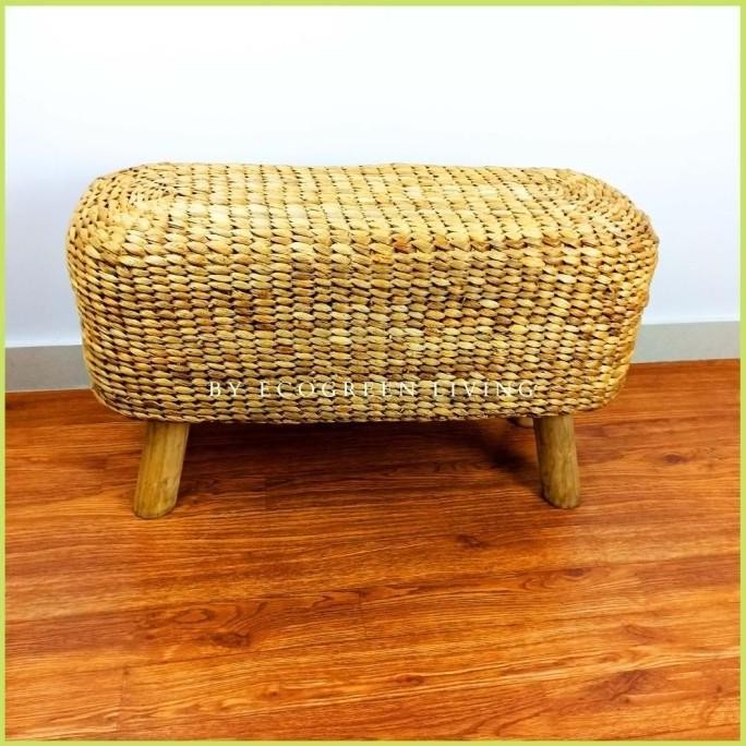 Bench Stool // Stool Panjang Anyaman Enceng Gondok