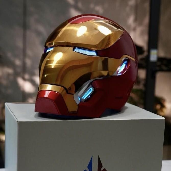 TERMURAH - Iron Man Mark 50 MK50 Gold Voice Control Wearable Helmet 1/1 Ironman Helm