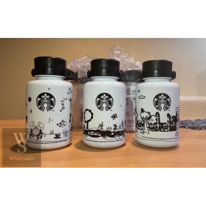 BEBAS ONGKIR - Starbucks X KREABY Original 1L Liter Plastic Reusable Bottle Tumbler