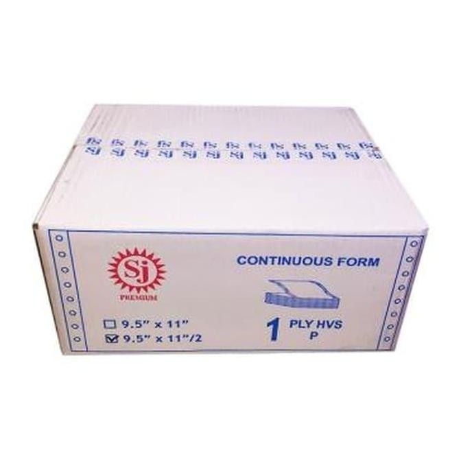 

TERLARIS - KERTAS CONTINUOS FORM 1 Ply bagi 2 9,5 x 11 -SJ Premium