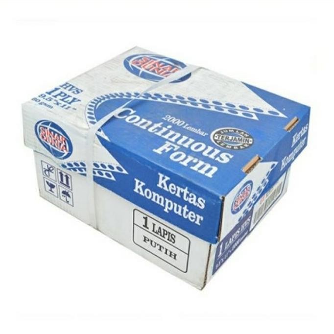 

NEW kertas continuous form 1 ply Sinar Dunia