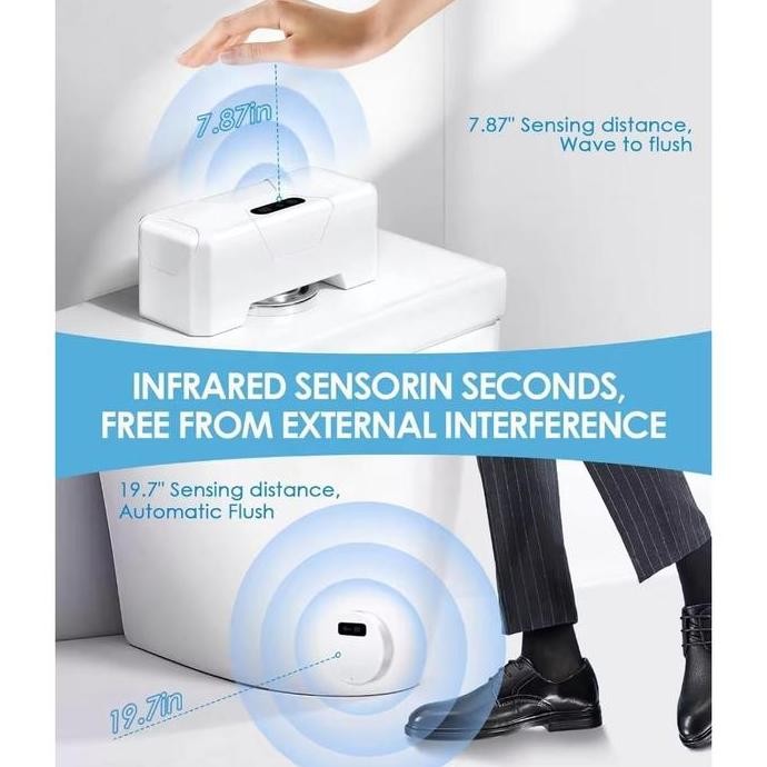 Flush Smart Sensor Toilet / Alat Sensor Flush Infred Automatik Butang Indukti Toilet Flush Toilet Fl