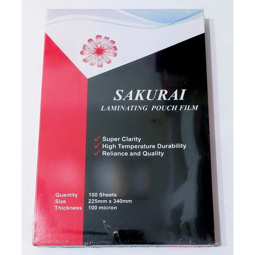 

BEBAS ONGKIR - Plastik Laminating Sakurai Folio F4 100 Mikron