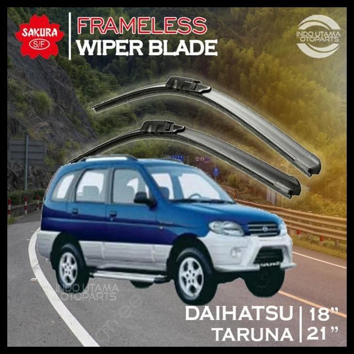 GRATIS ONGKIR WIPER FRAMELESS DAIHATSU TARUNA KARET KACA MOBIL SAKURA