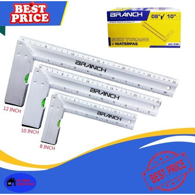 new  Siku Meter Waterpass Tebal Aluminium Branch Siku Tukang Penggaris