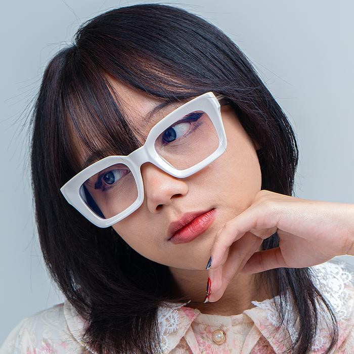 Kacamata Kotak Lensa Anti Radiasi Blueray Photocromic Bold Frame Tebal Fashion Skena Viral Pria Wani