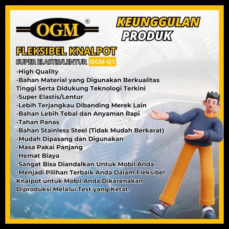 HOT DEAL OGM - FLEKSIBEL FLEXIBLE KNALPOT SUPER ELASTIS/LENTUR CHEVROLET SPIN 