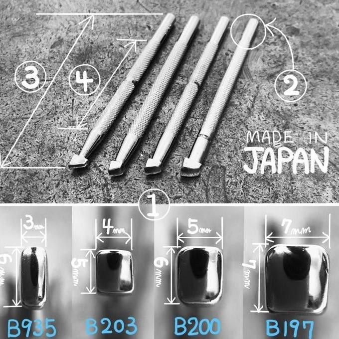 

Oka Bevelers Lifters Leather Stamp Tool Carving Stamping - Oka Factory Japan Leather Tool Alat Ukir Kulit