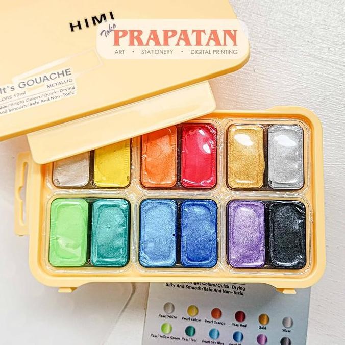 

Miya Himi Metallic Gouache 12X12Ml | Cat Air Set