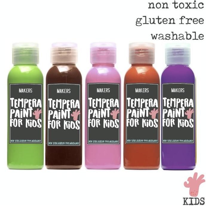 

Set Of Tempera Washable Paint For Kids By Makers 5X100Ml