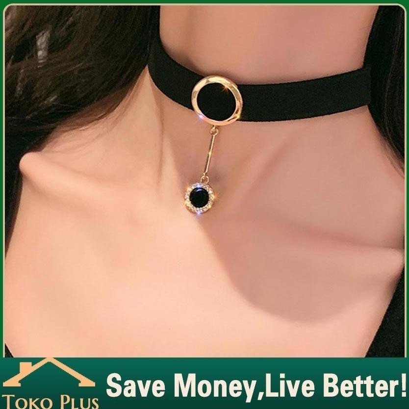 Kalung Wanita Korea Choker Hitam Punk Sexy Necklace Aksesoris Wanita DiM