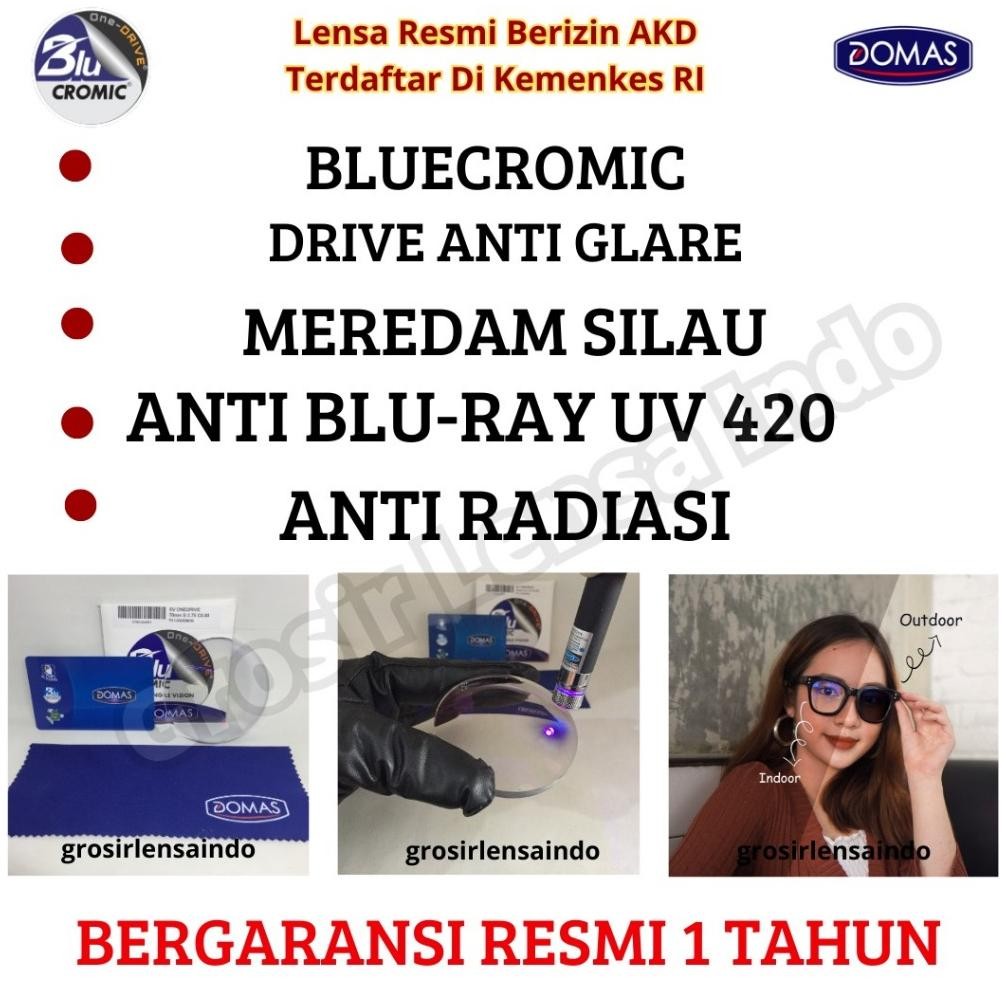 Lensa Kacamata Drive Photocromic Blueray SV by Domas Garansi Coating 1Thn DiM