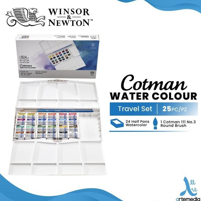 

Cat Air Winsor & Newton Cotman Watercolor 24 Half Pan Travel Set