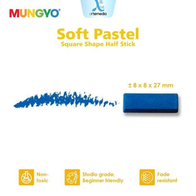 

Mungyo Soft Pastel Square Half Stick Set - Crayon Kering Warna Lembut