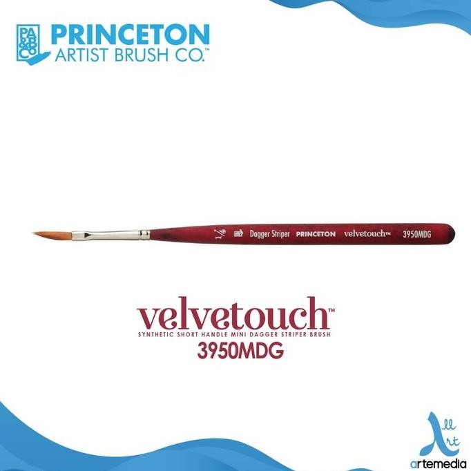 

Princeton Velvetouch 3950Mdg Mini Dagger Stiper Watercolor Brush Short Handle